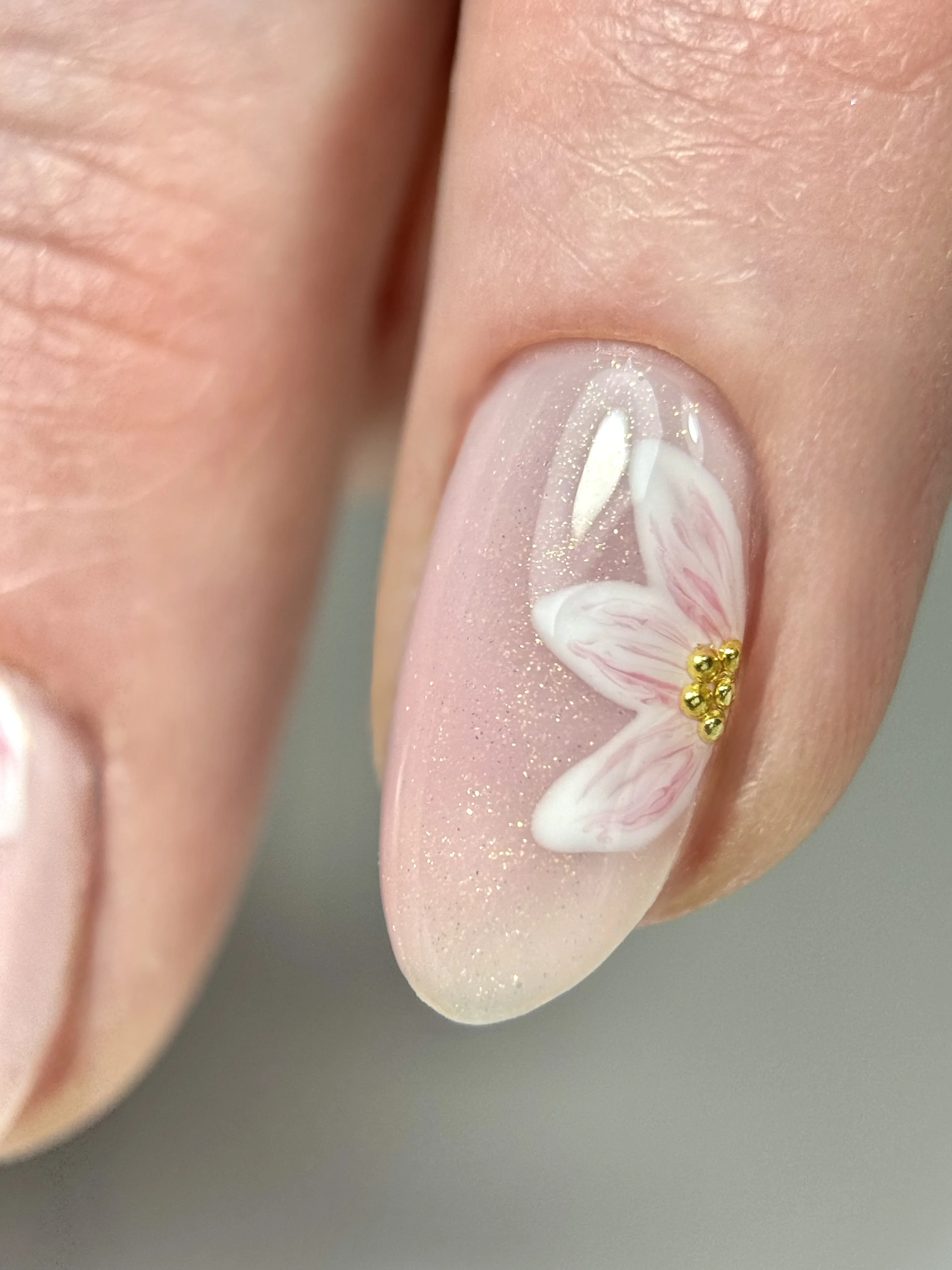 Detailfoto van nail art uit de studio